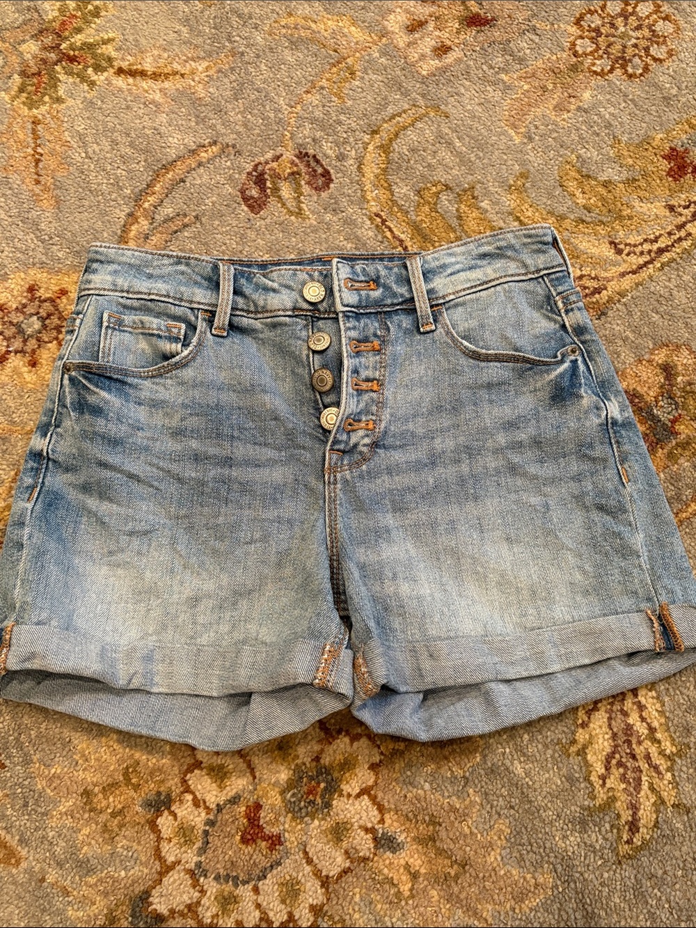 ✨ LIKE NEW ✨ Old Navy Light Blue Denim High Rise Button-Front Women's Shorts, 0
